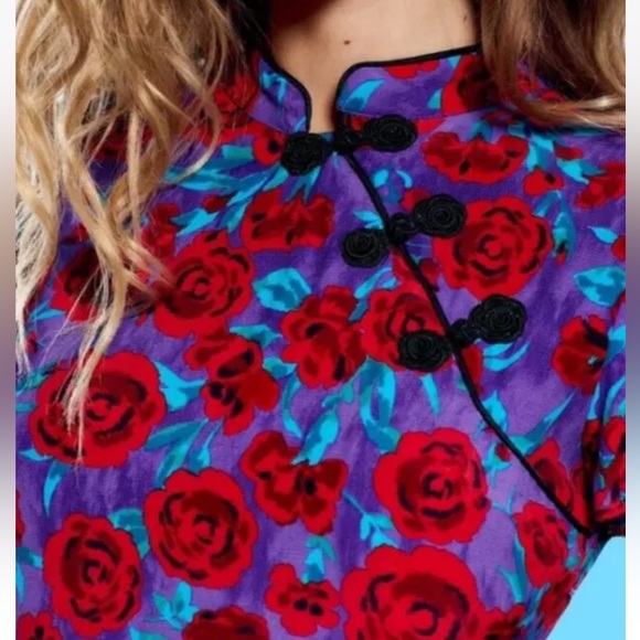 🌹NWT! ZARA Chinese Floral Mini Dress - Picture 2 of 7